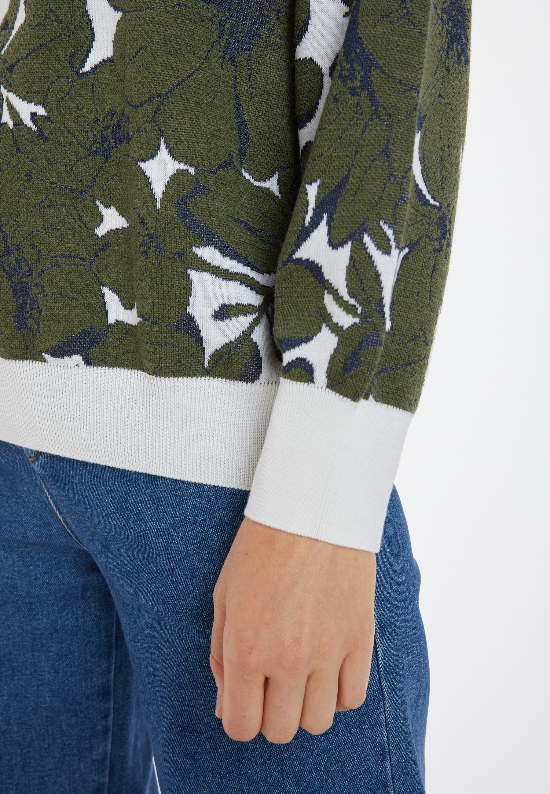 Pull à motifs en laine mérinos - Cassiopé 8366