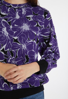 Pull à motifs en laine mérinos - Cassiopé 8367