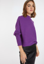 Pull ample col montant en laine  mélangée - Caly 8290
