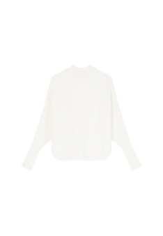 Pull ample col montant en laine  mélangée - Caly 8201