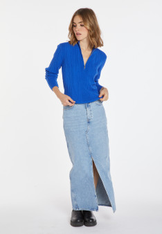 Pull col zippé en laine mélangée - Cacilda 8241