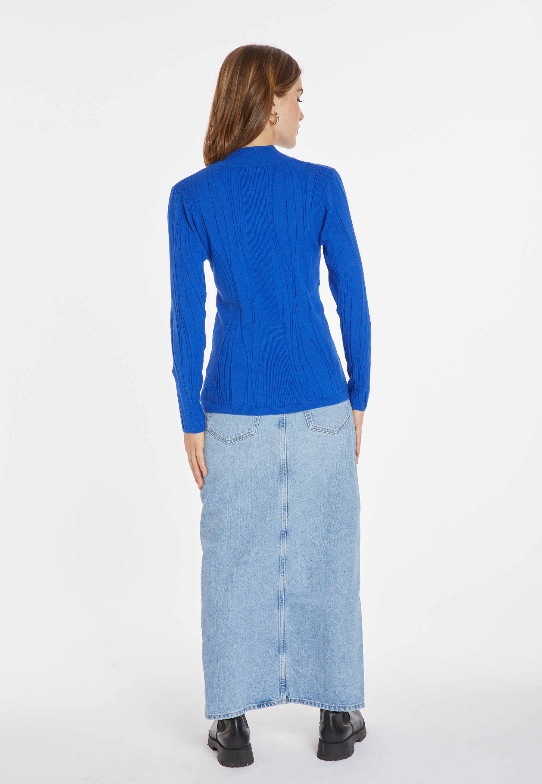 Pull col zippé en laine mélangée - Cacilda 8241