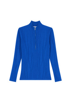 Pull col zippé en laine mélangée - Cacilda 8241