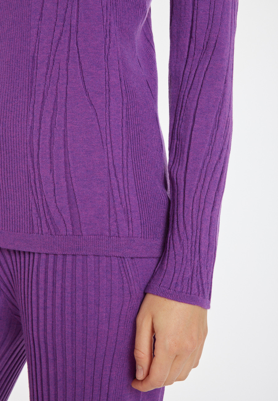 Pull zippé en laine mélangée - Cacilda