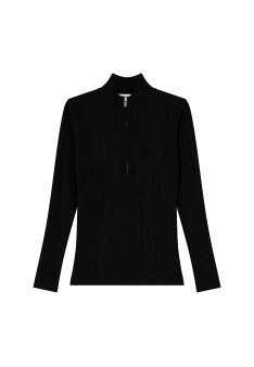 Wool blend zip-neck sweater - Cacilda