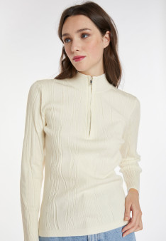 Pull col zippé en laine mélangée - Cacilda 8201