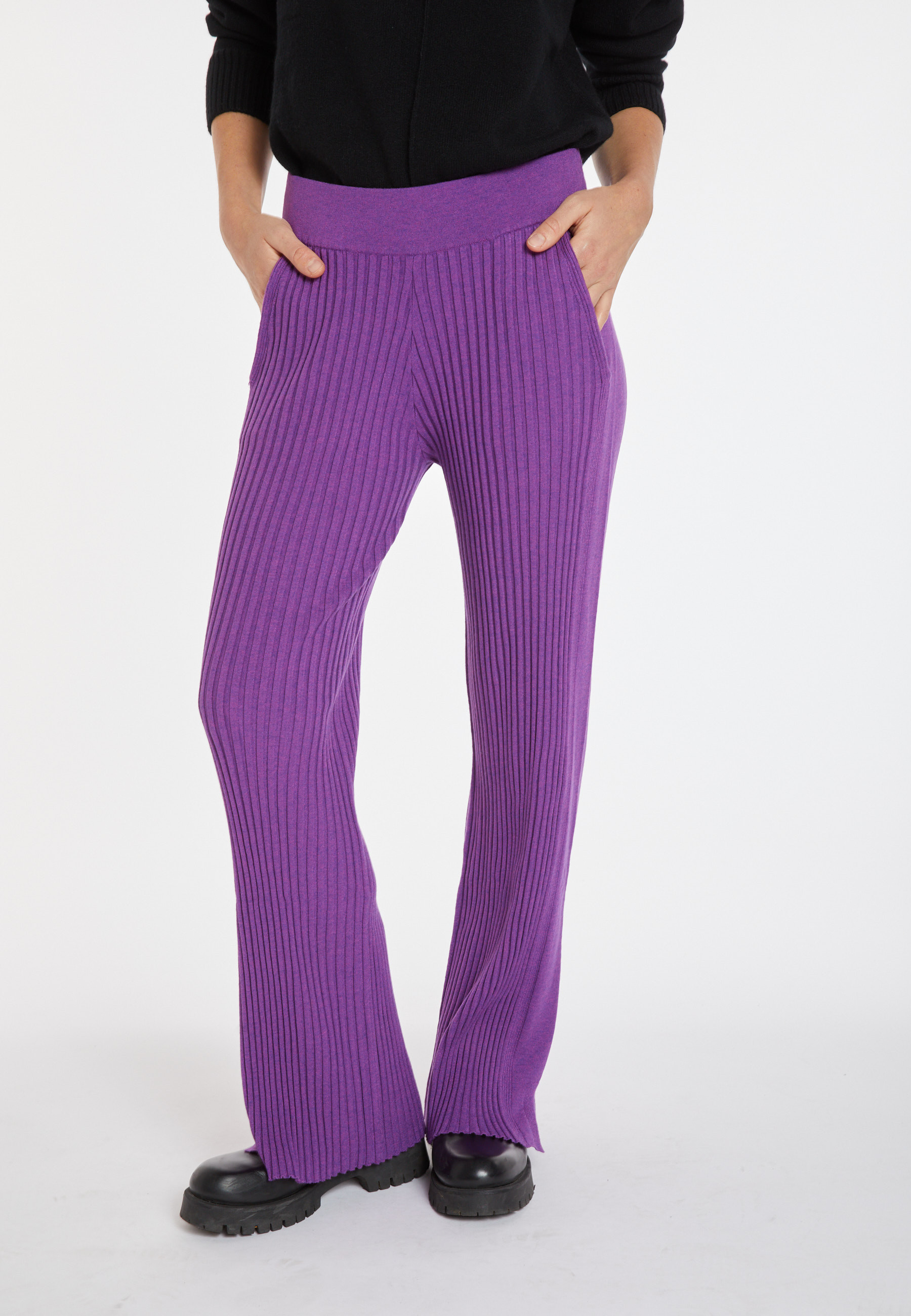 Pantalon à poches en laine mélangée - Carmen 8290