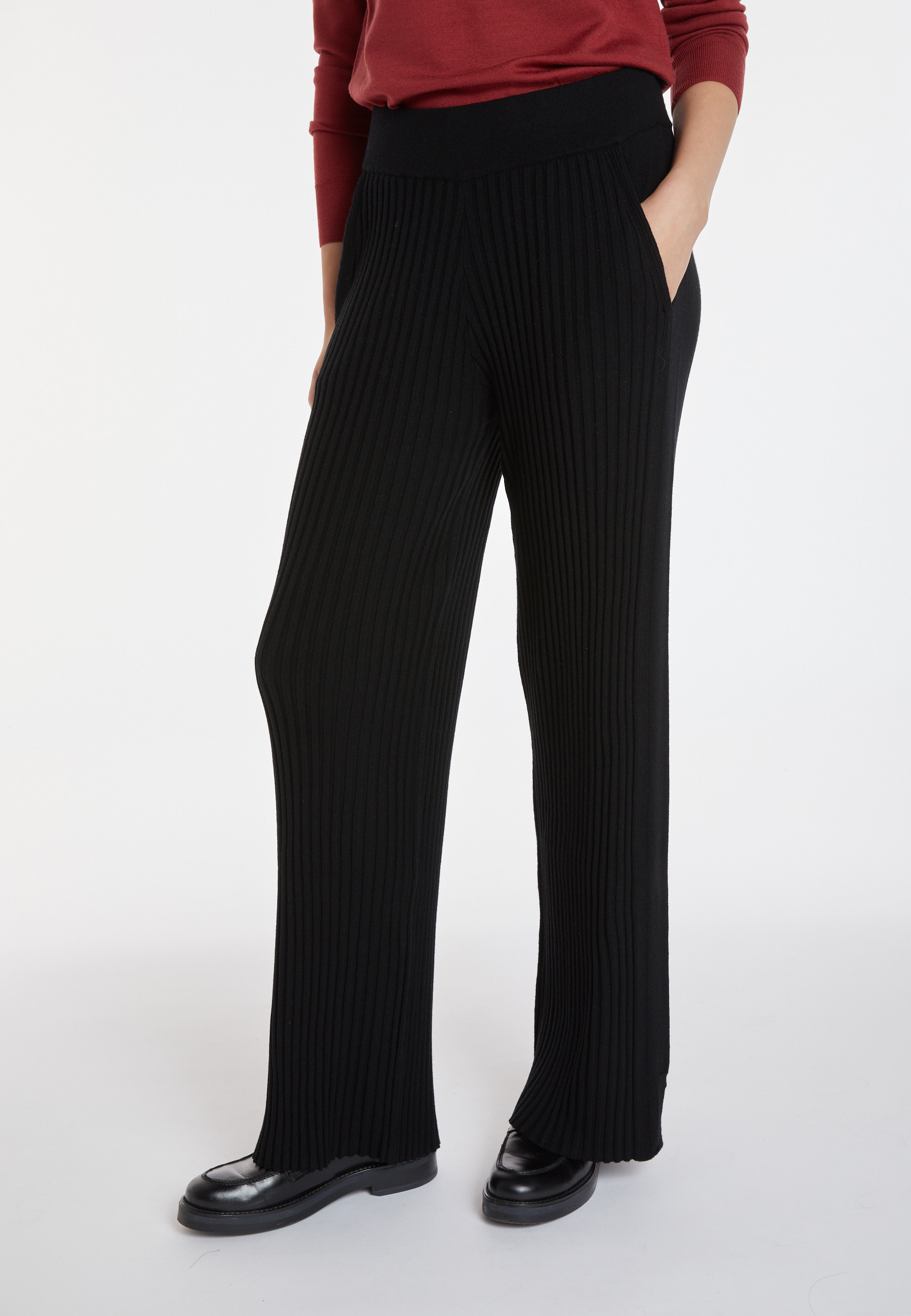 Pantalon à poches en laine mélangée - Carmen 8210