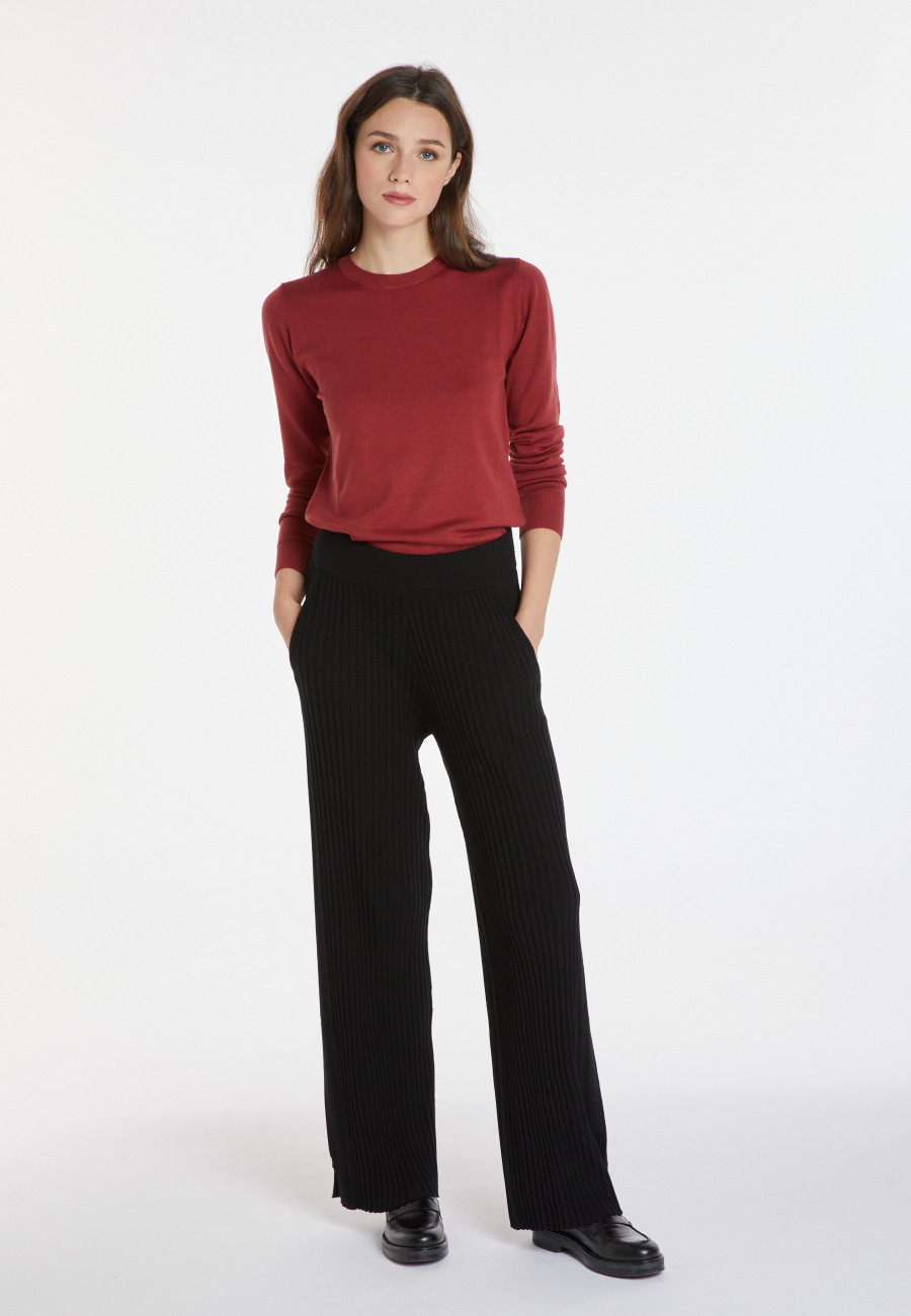 Pocket pants in wool blend - Carmen