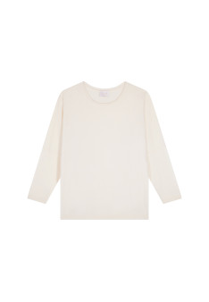 Loose-fitting round-neck sweater in merino wool - Azel