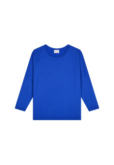 Loose-fitting round-neck sweater in merino wool - Azel