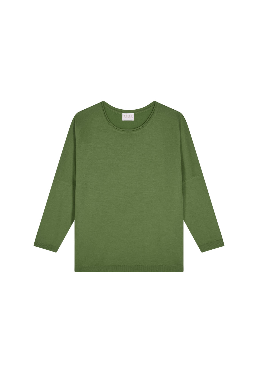 Loose-fitting round-neck sweater in merino wool - Azel