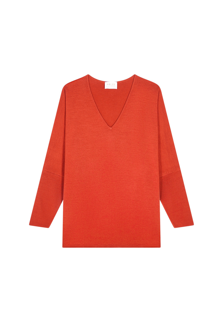 Merino wool bat-sleeve sweater - Boxe