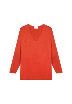 Merino wool bat-sleeve sweater - Boxe