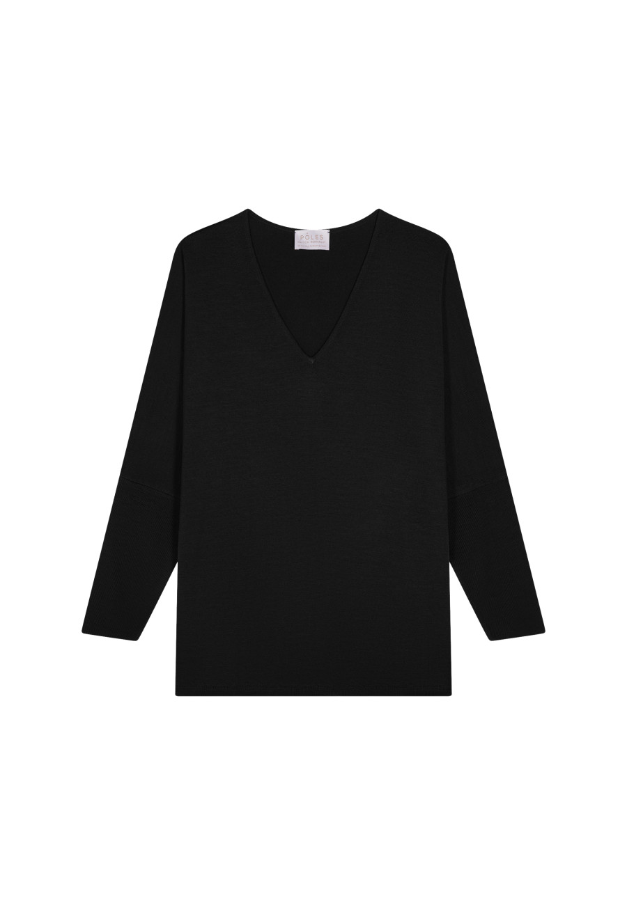 Merino wool bat-sleeve sweater - Boxe