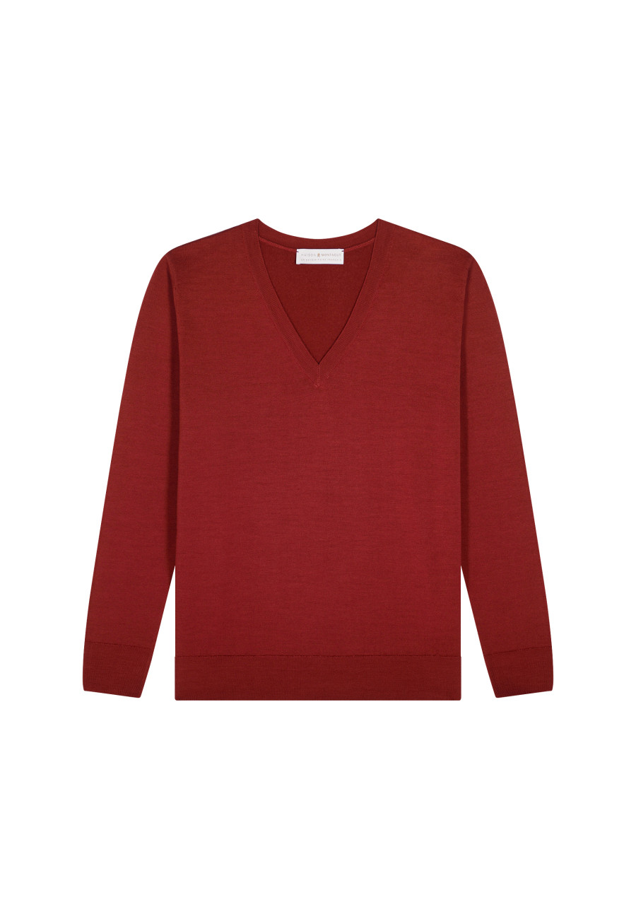 Merino wool V-neck sweater - Arya