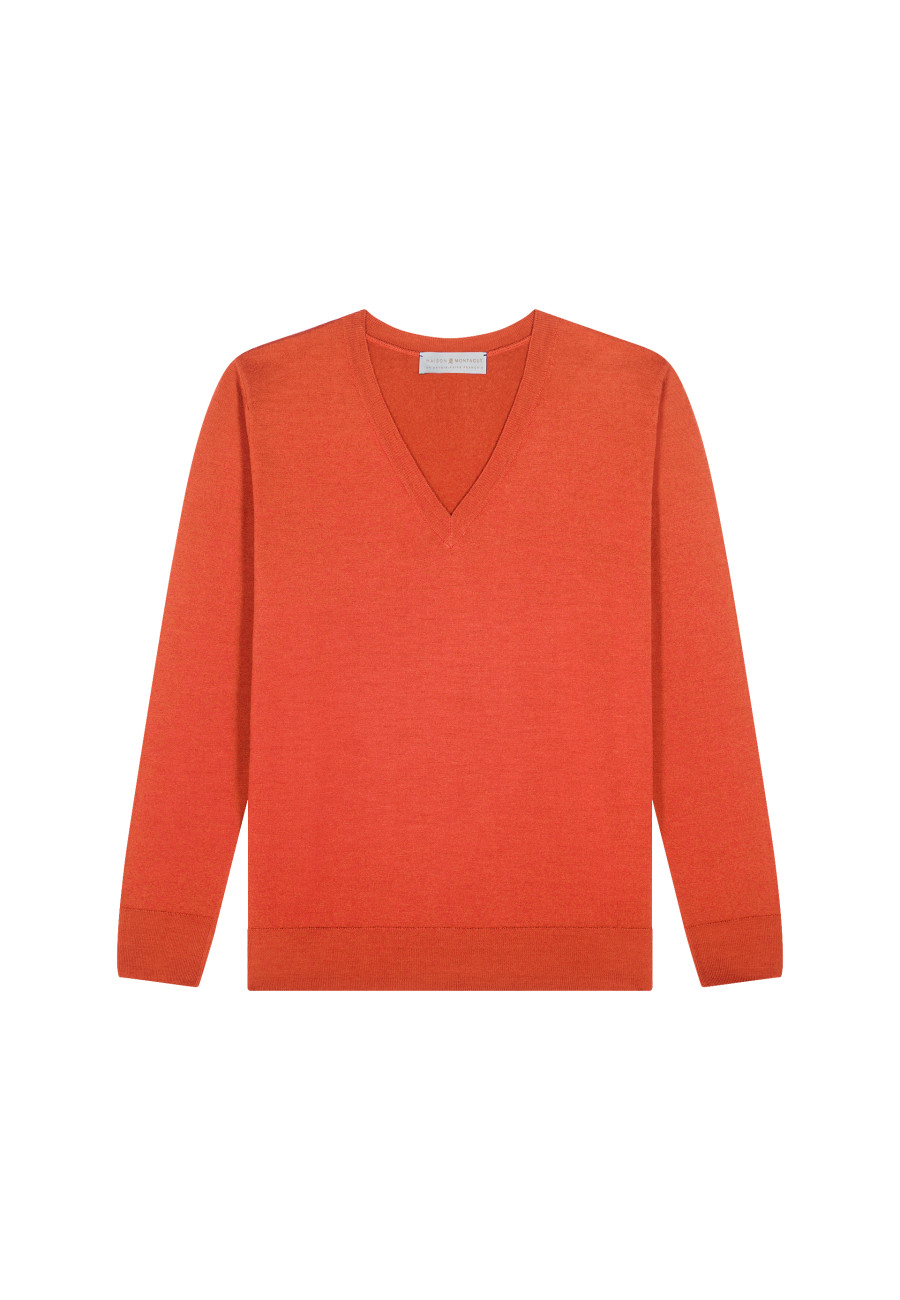 Pull col V en laine mérinos - Arya
