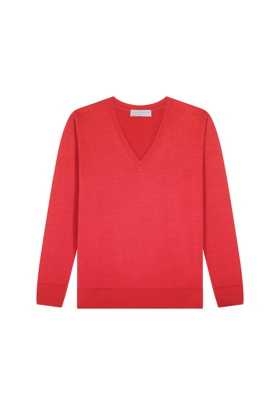 Pull col V en laine mérinos - Arya