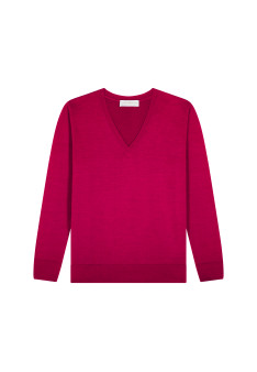 Merino wool V-neck sweater - Arya