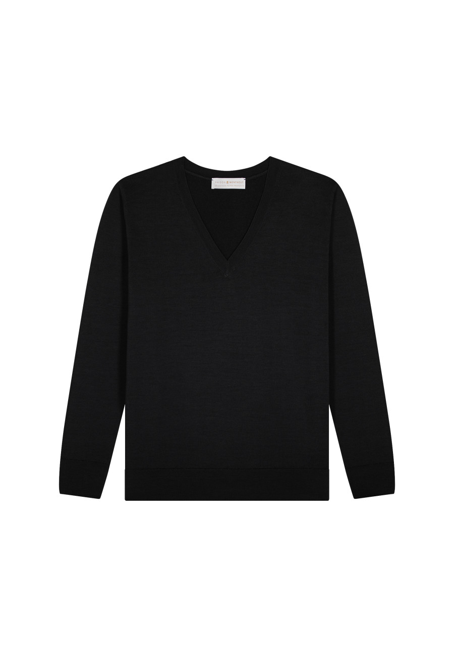 Merino wool V-neck sweater - Arya