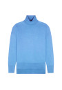 Slit turtleneck sweater in merino wool - Amy