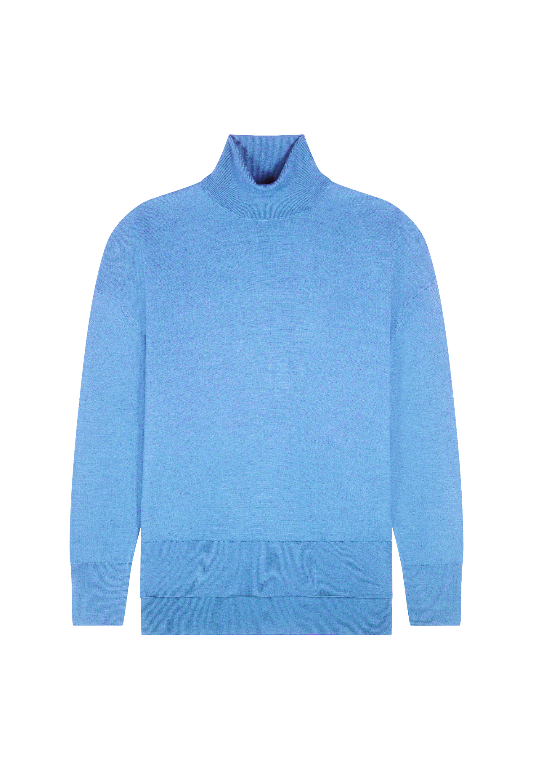 Slit turtleneck sweater in merino wool - Amy