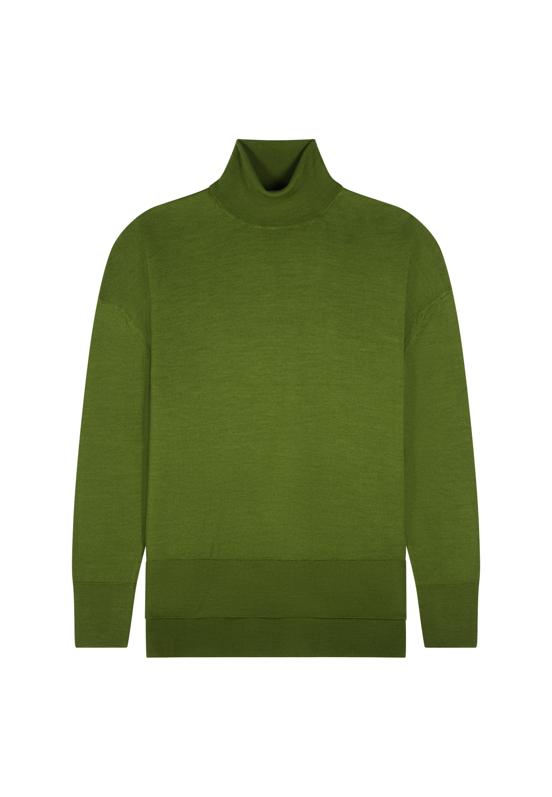 Slit turtleneck sweater in merino wool - Amy