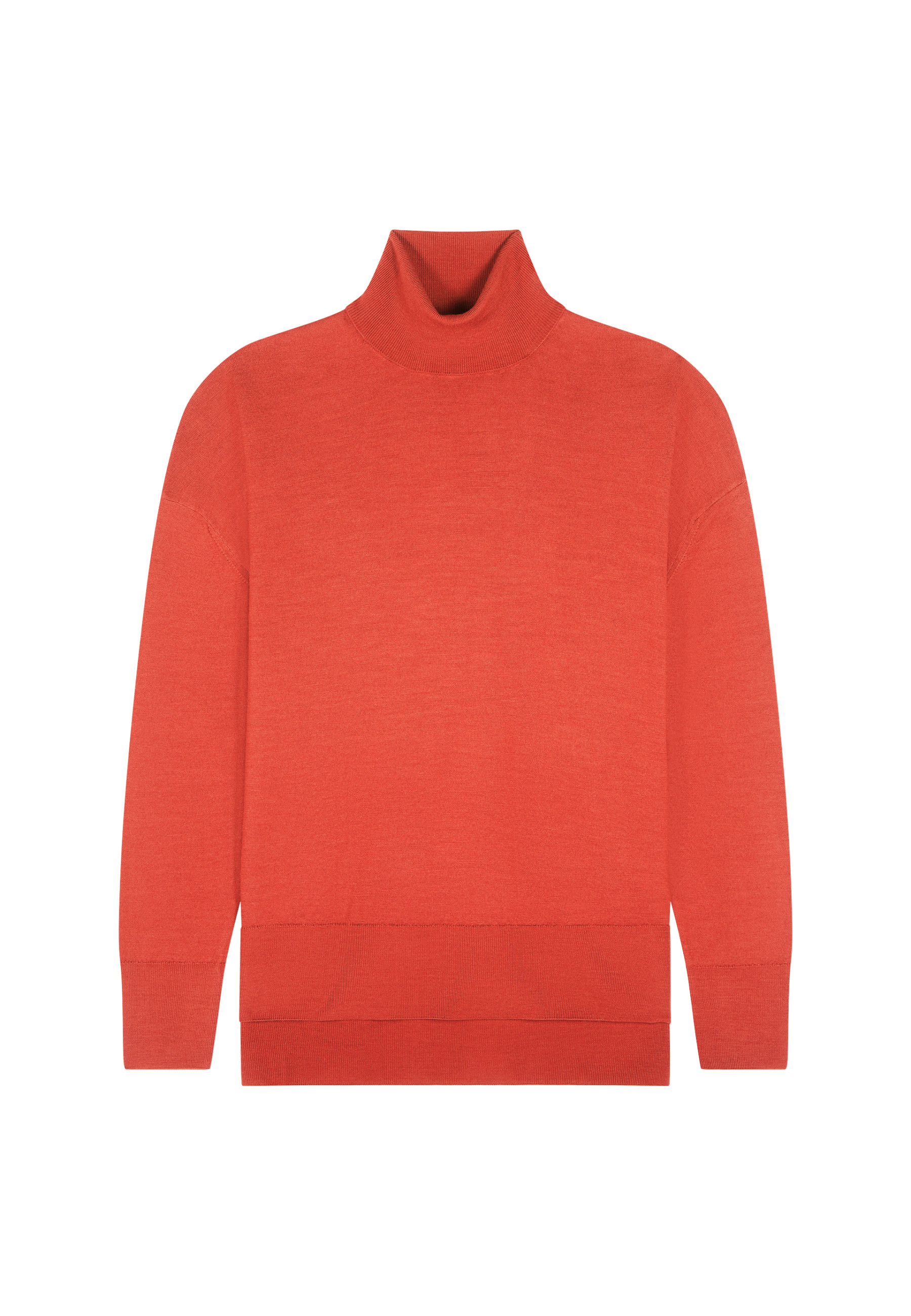 Slit turtleneck sweater in merino wool - Amy