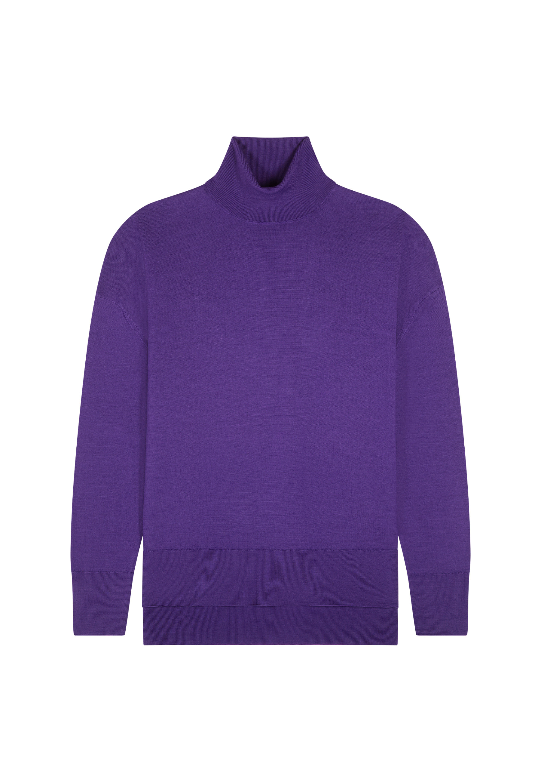 Pull col roulé à fentes en laine mérinos - Amy