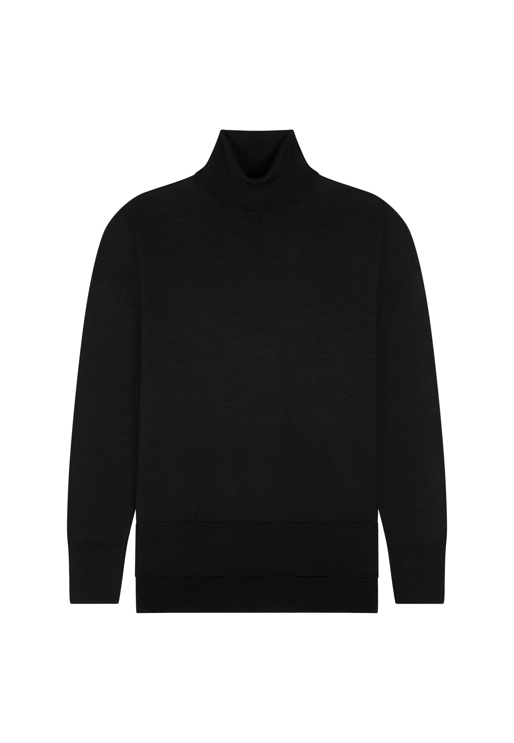 Pull col roulé à fentes en laine mérinos - Amy
