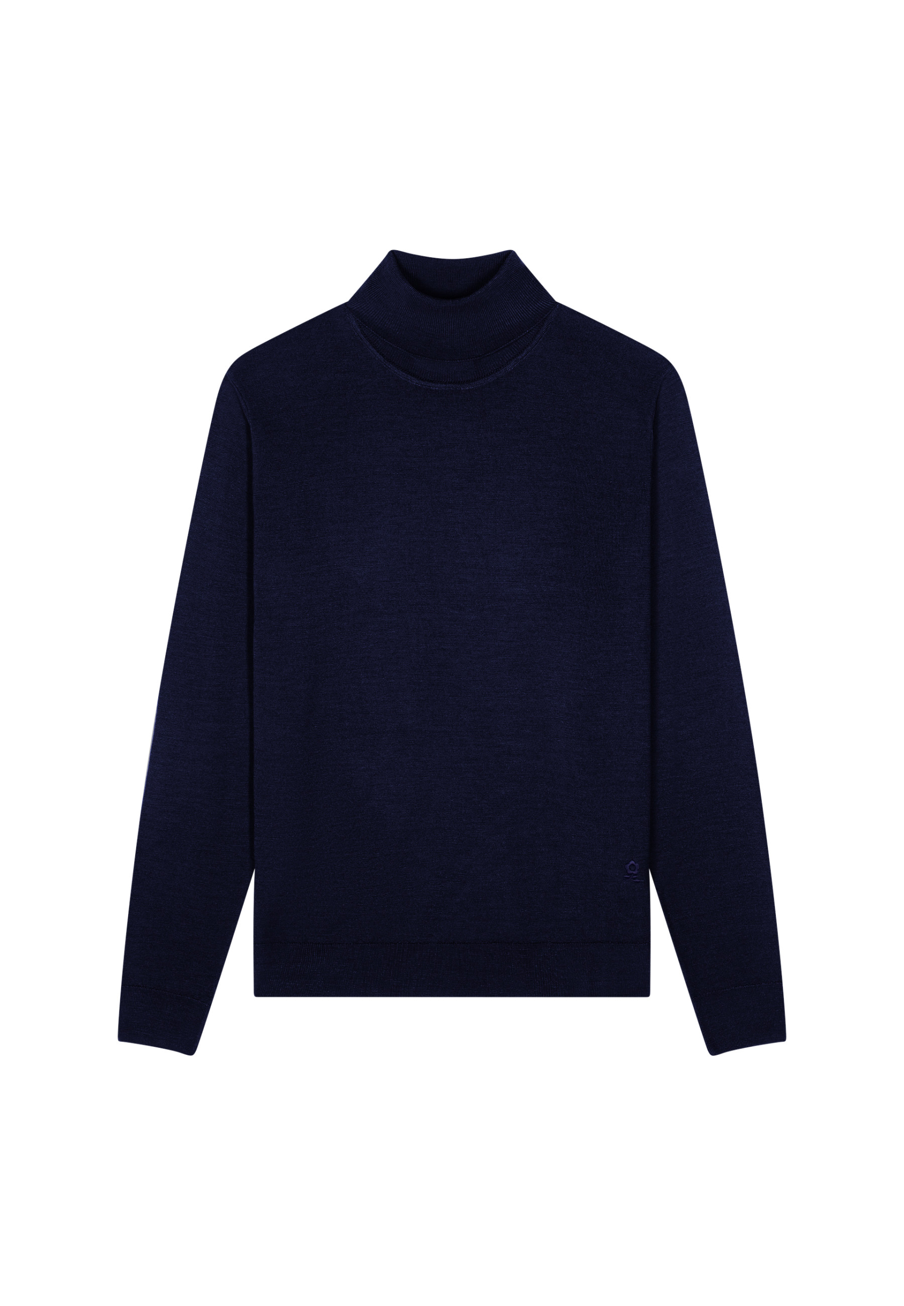 Turtleneck sweater with logo in merino wool - Enzo