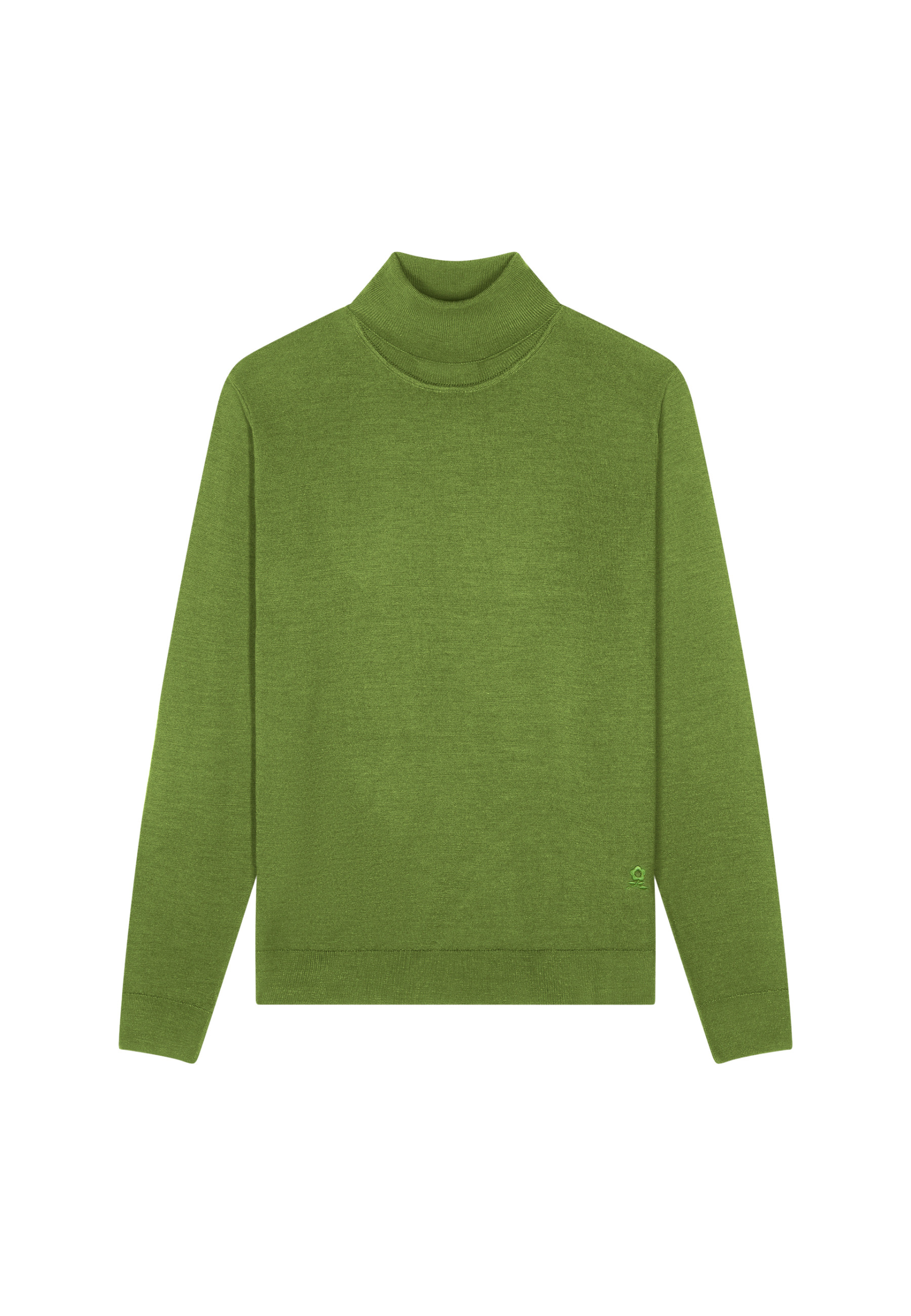 Pull col roulé avec logo en laine mérinos - Enzo
