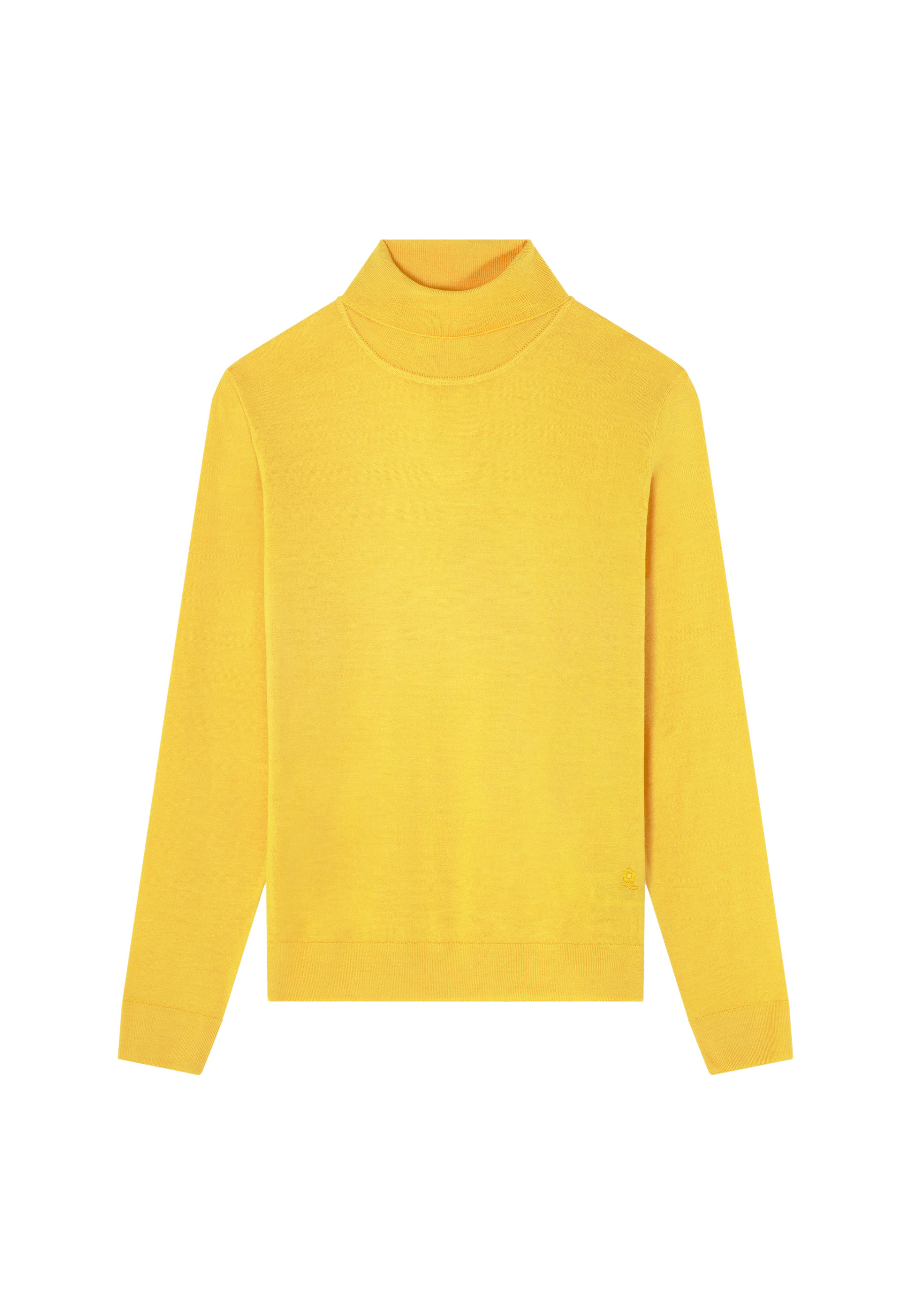 Turtleneck sweater with logo in merino wool - Enzo