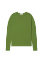 Pull col rond en laine mérinos finitions roulotées - Rythme