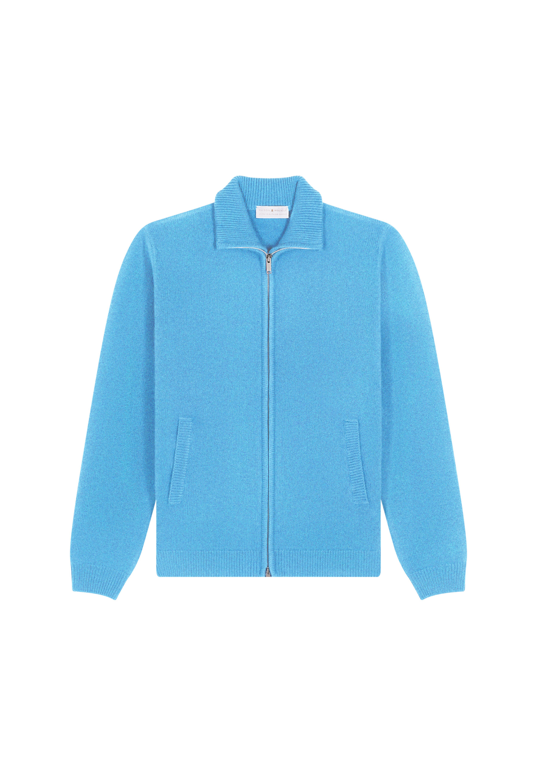 Veste zippée à poches en cachemire 4 fils - Balthazar