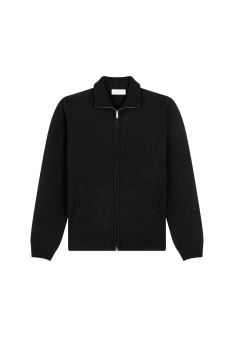 Zipped jacket in 4-ply cashmere - Balthazar