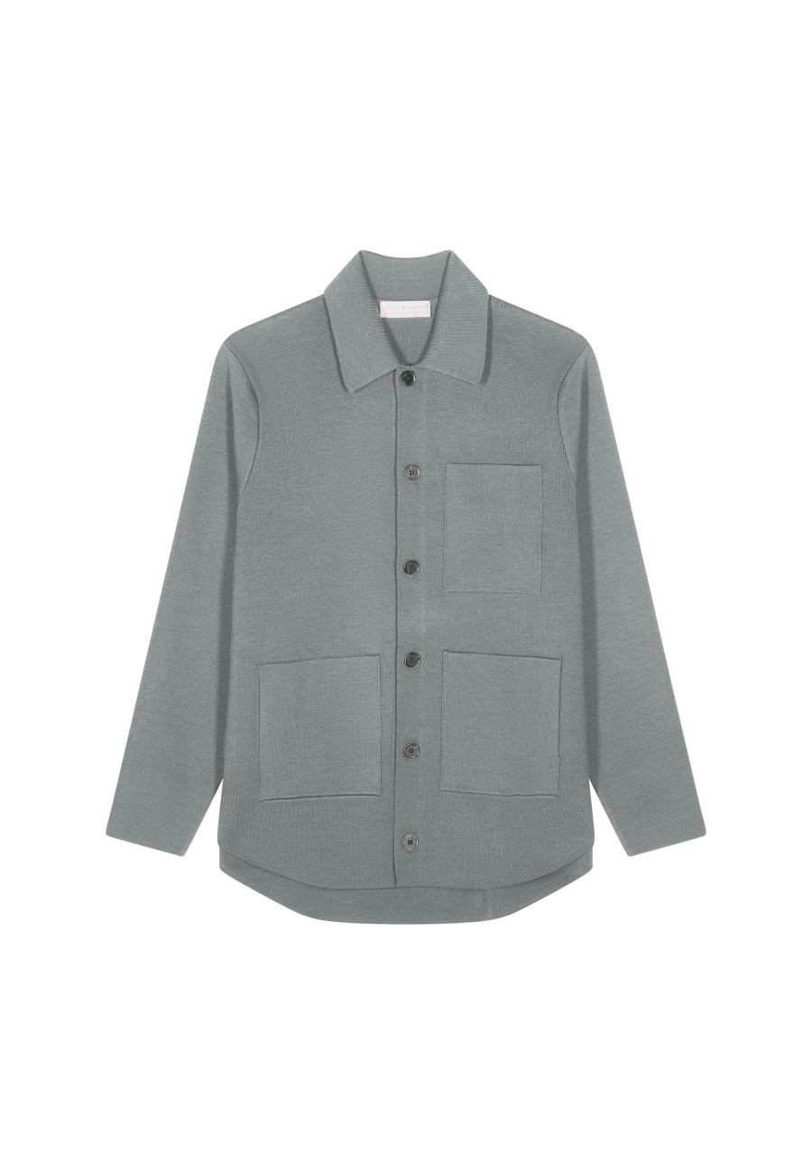Merino wool button-down jacket - Samuel