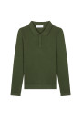 Long-sleeved polo shirt in merino wool - Sidney