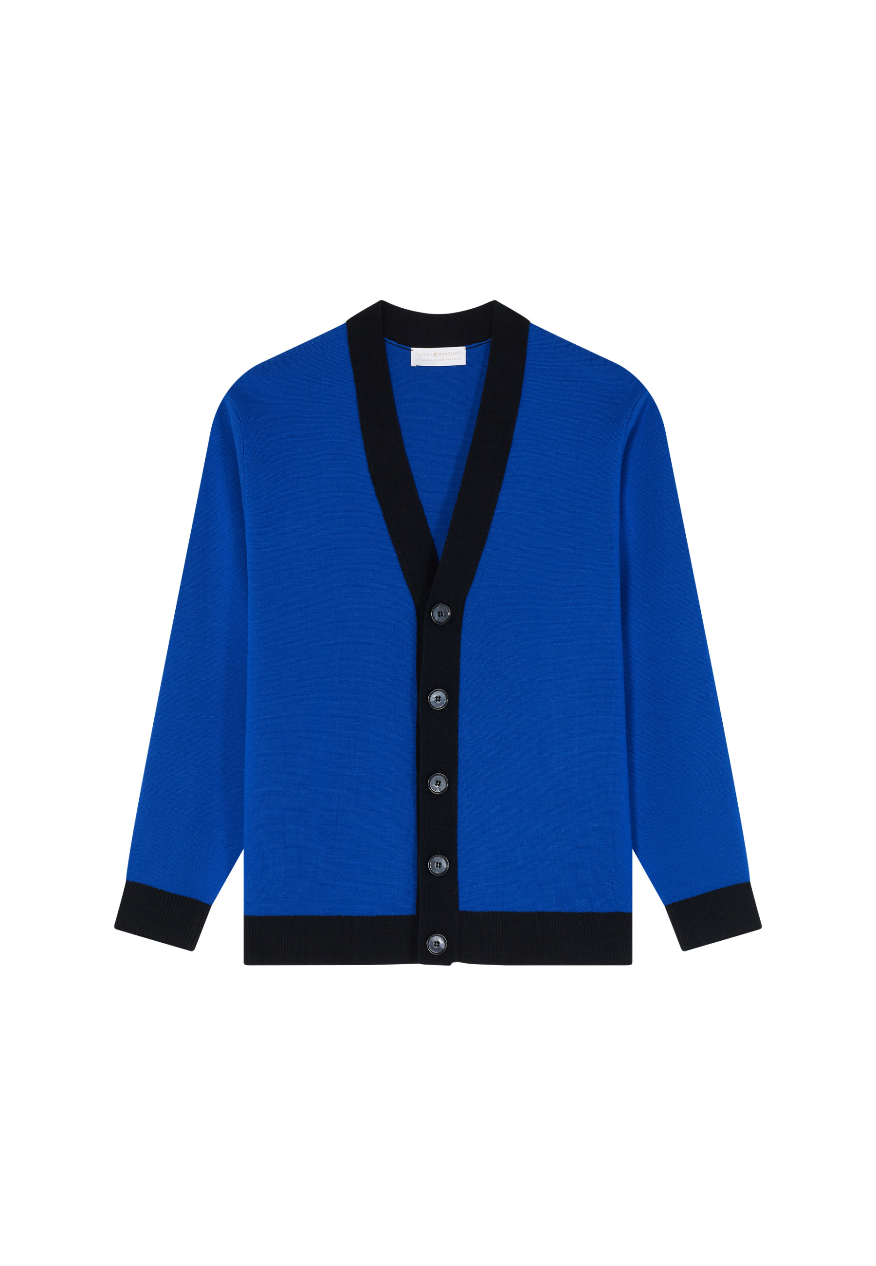 Gilet bicolore en laine mérinos - Silence 8316