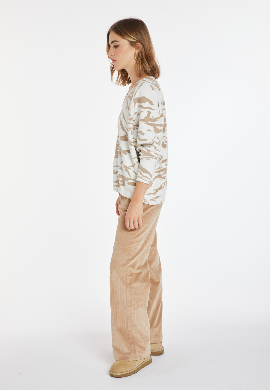 Graphic wool blend sweater - Carmina