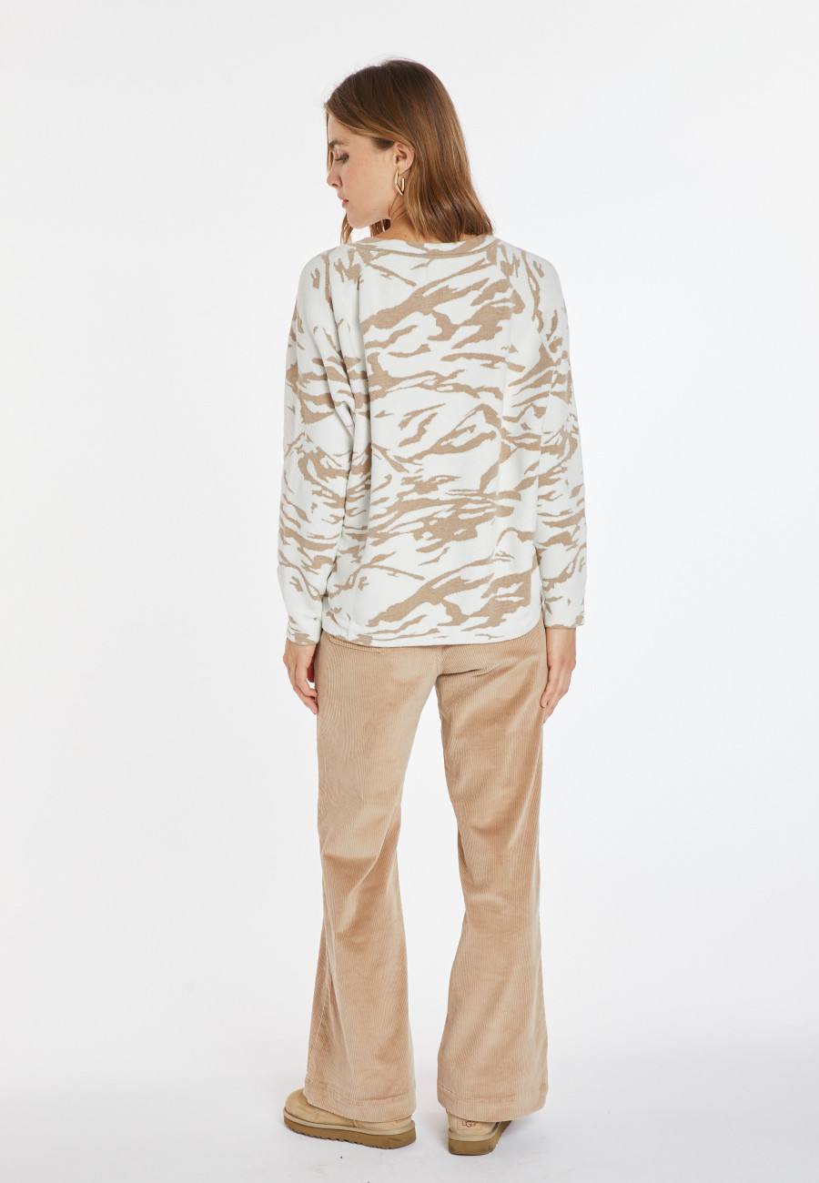 Graphic wool blend sweater - Carmina