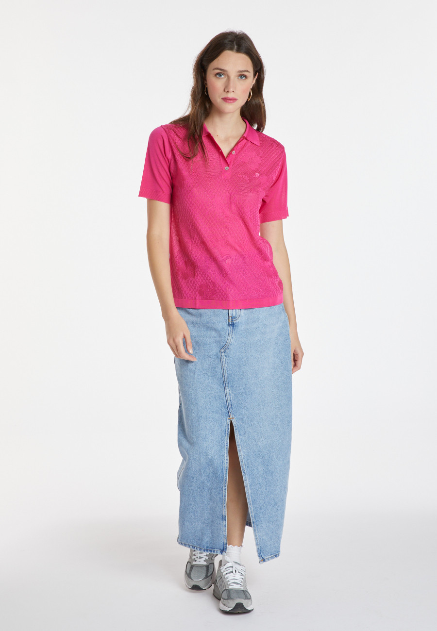 Polo en Fil Lumière à motifs - Karin