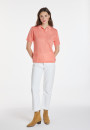 Patterned polo shirt in Fil Lumière - Karin