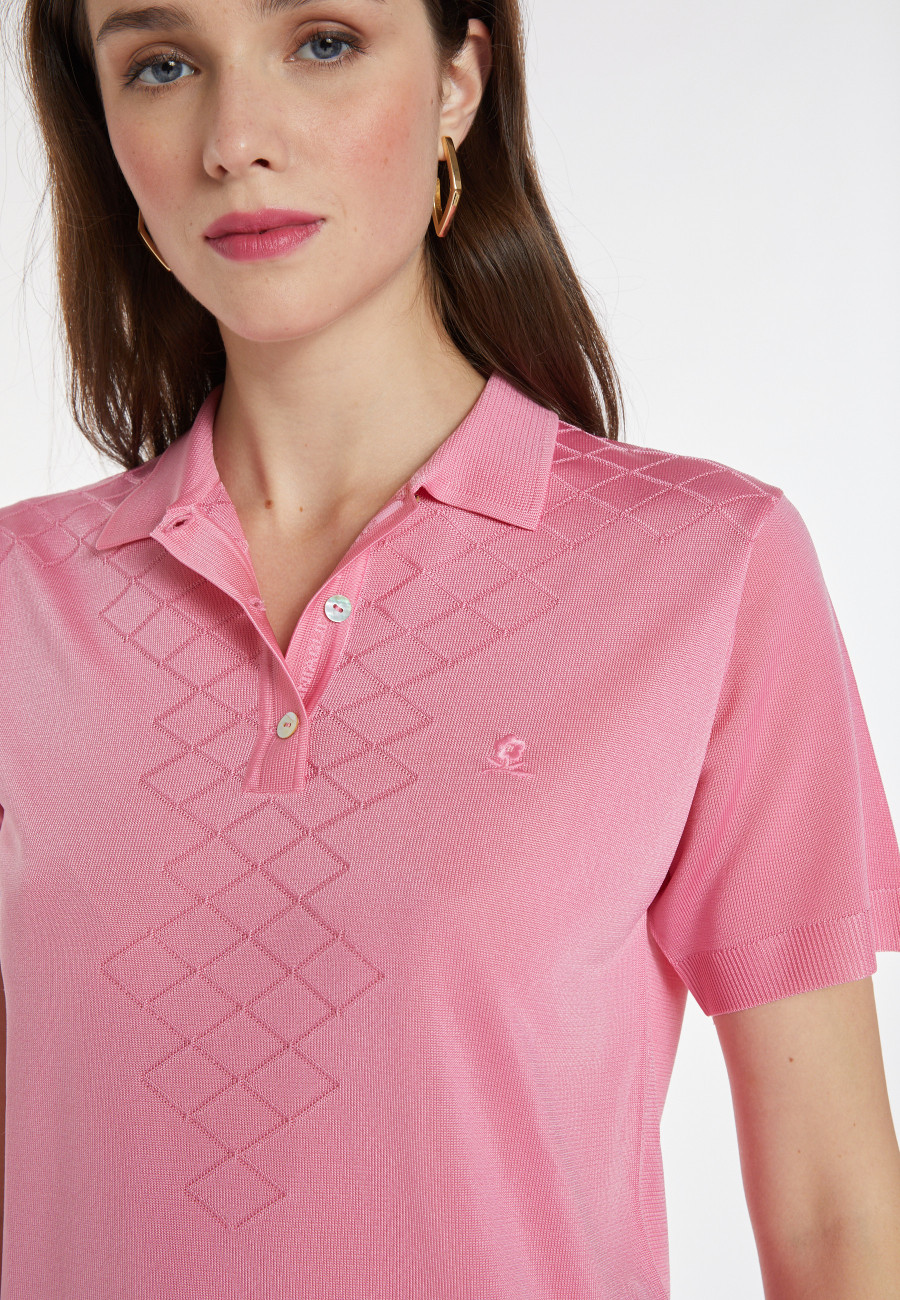 Patterned Fil Lumière polo-shirt - Katleen