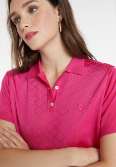 Patterned Fil Lumière polo-shirt - Katleen