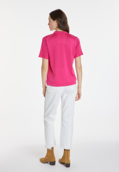 Flower pattern V-neck polo-shirt - Kyara