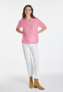 Flower pattern V-neck polo-shirt - Kristina