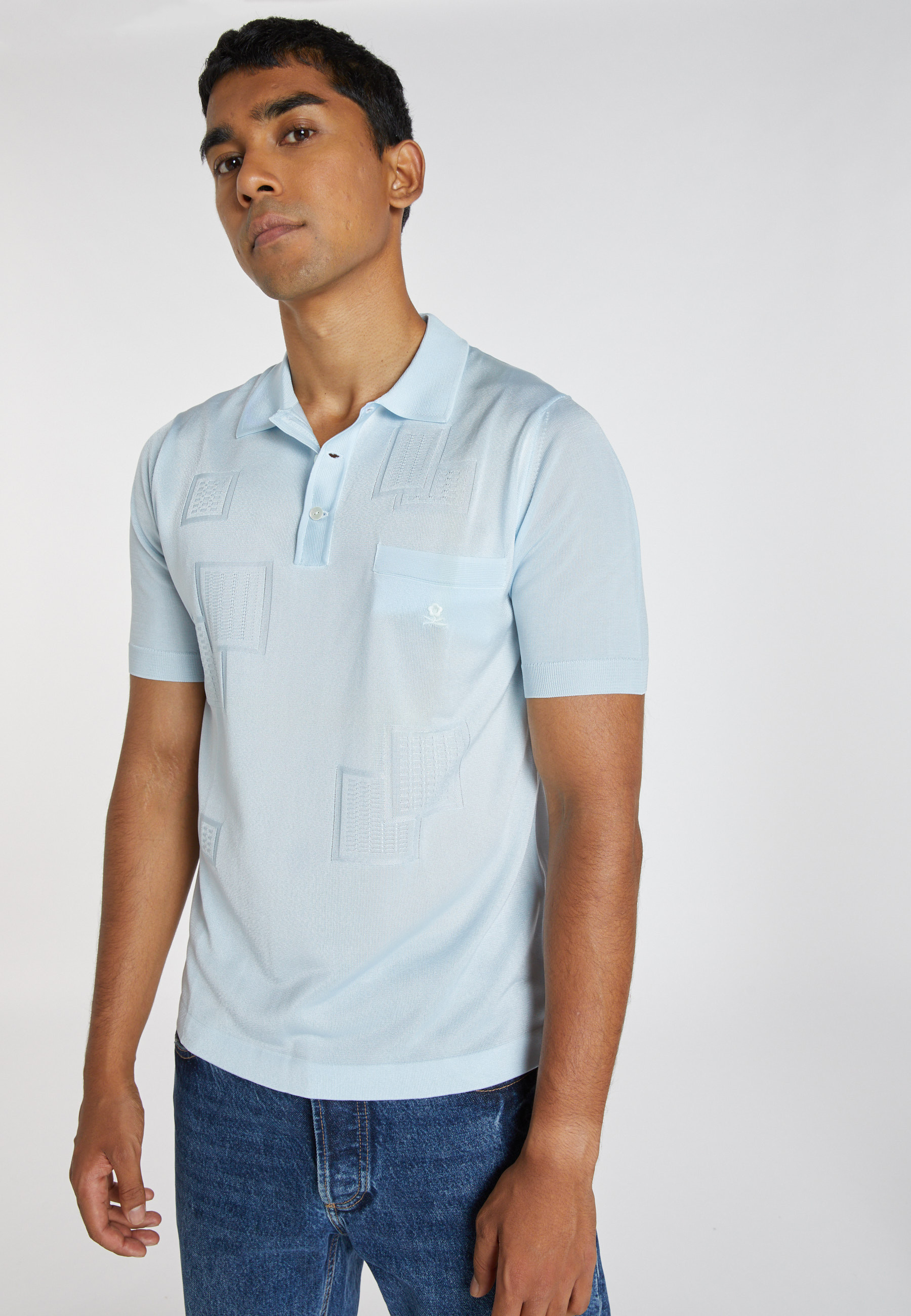 Fil Lumière patterned polo shirt - Albin