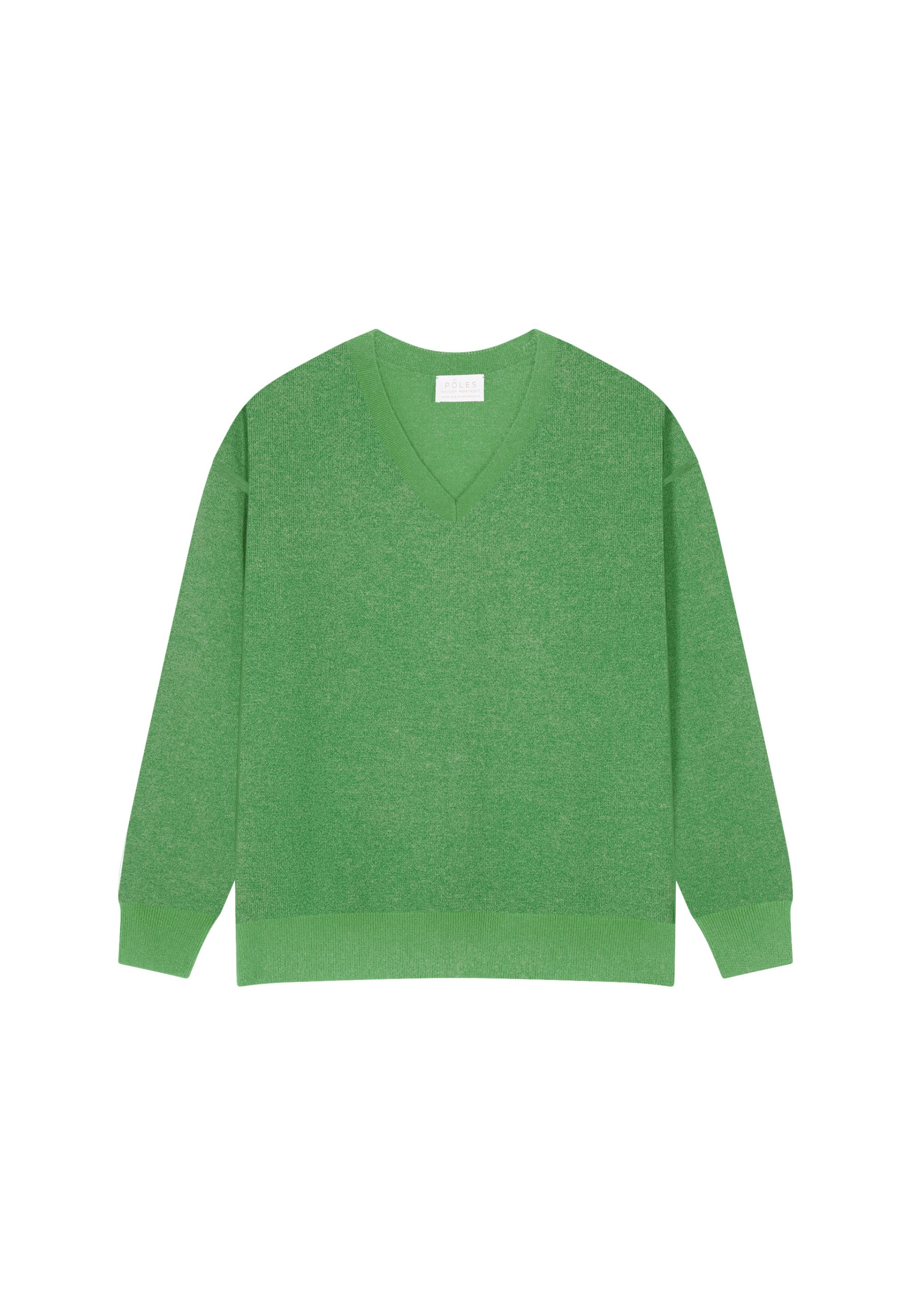 Loose sweater with V-neck slits in cashmere - Alienor