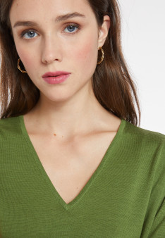 Pull ample à poches en laine mérinos - Albertine 8252